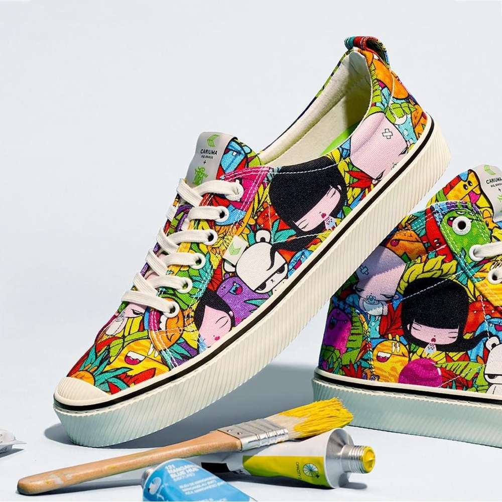 Cariuma OCA Low-Top Toz Canvas Sneaker | Size W5 | Rainbow/multicolored 🌈 - Picture 3 of 11